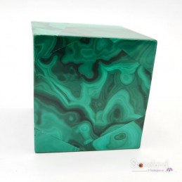 Plaque cube  - Malachite