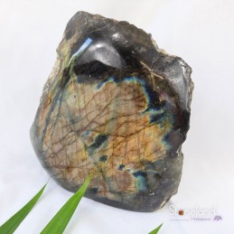 Labradorite face brute et face polie