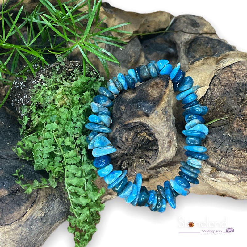 Bracelet en Apatite bleue - Ode à La Vie Minéraux - Les pierres et cristaux  au service de votre bien-être