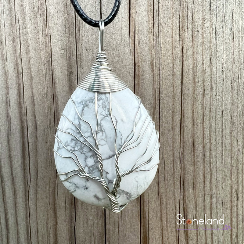 Pendentif Arbre - Howlite