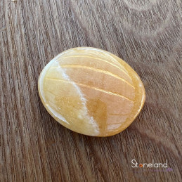 Galet Plat - Calcite Jaune/Orange