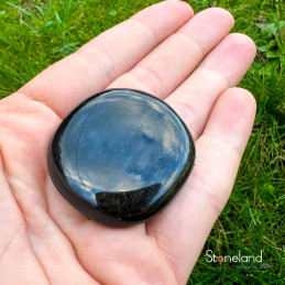 Galet Plat - Obsidienne doré