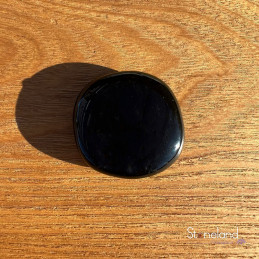 Galet Plat - Obsidienne doré