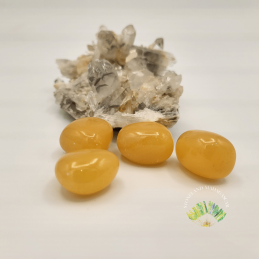 Galet Plat - Calcite Jaune/Orange