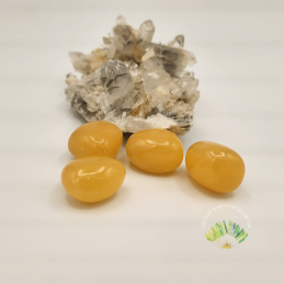 Galet Plat - Calcite Jaune/Orange