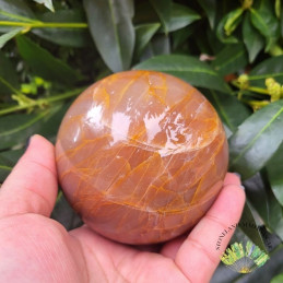 Sphère - Pierre de lune orange