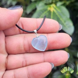 Pendentif Petit Coeur - Aigue-marine