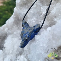 Pendentif tête de loup - Lapis Lazuli