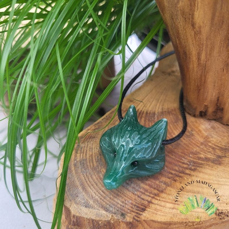 Pendentif Tête de renard - Aventurine