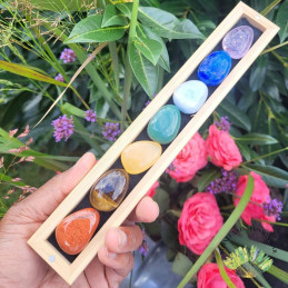 Coffret 7 pierres roulées - 7 Chakras